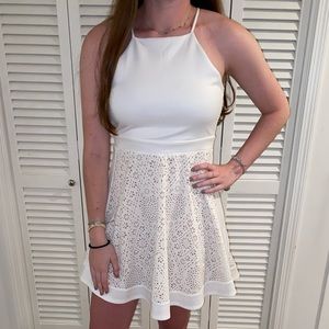 Francesca’s white cut out dress